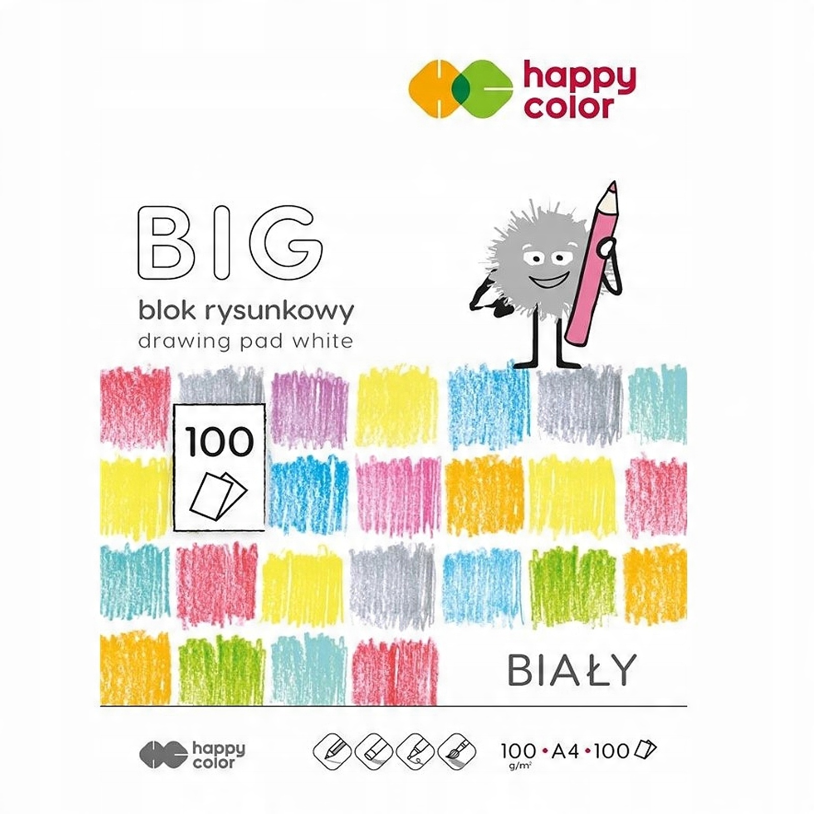 

Blok Rysunkowy Biały Big A4 100g Happy Color 100ar