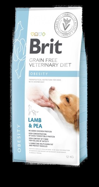 Levně Brit Grain Free Veterinary Diet Dog Obesity Jehněčí S Hráškem 2kg Brit