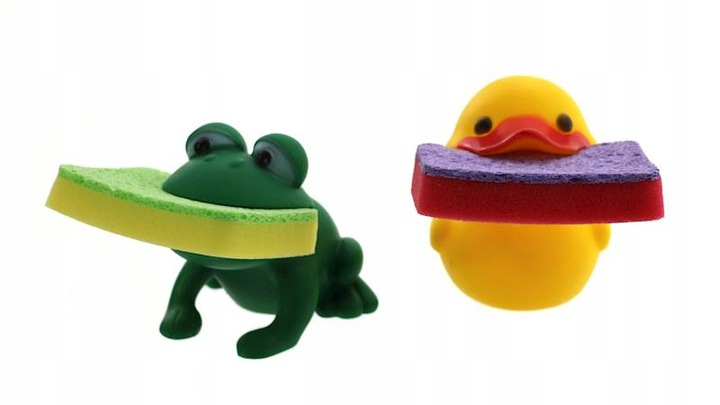 

Kaczka żaba do trzymania gąbki do mycia naczyń