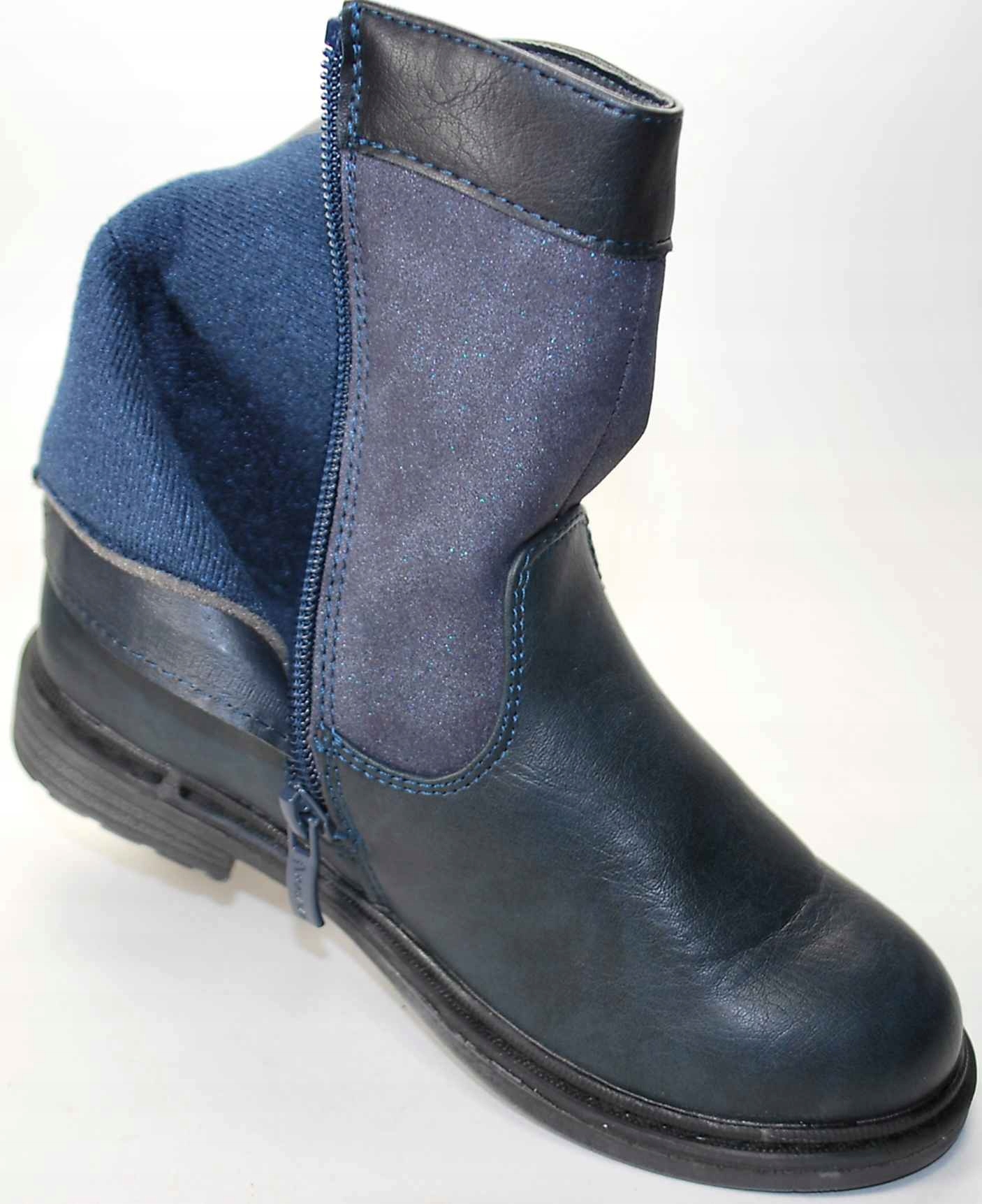 GRANATOWE LEKKO OCIEPLONE SASZKI KOZAKI BOTKI r 34 Bohater / Bajka brak