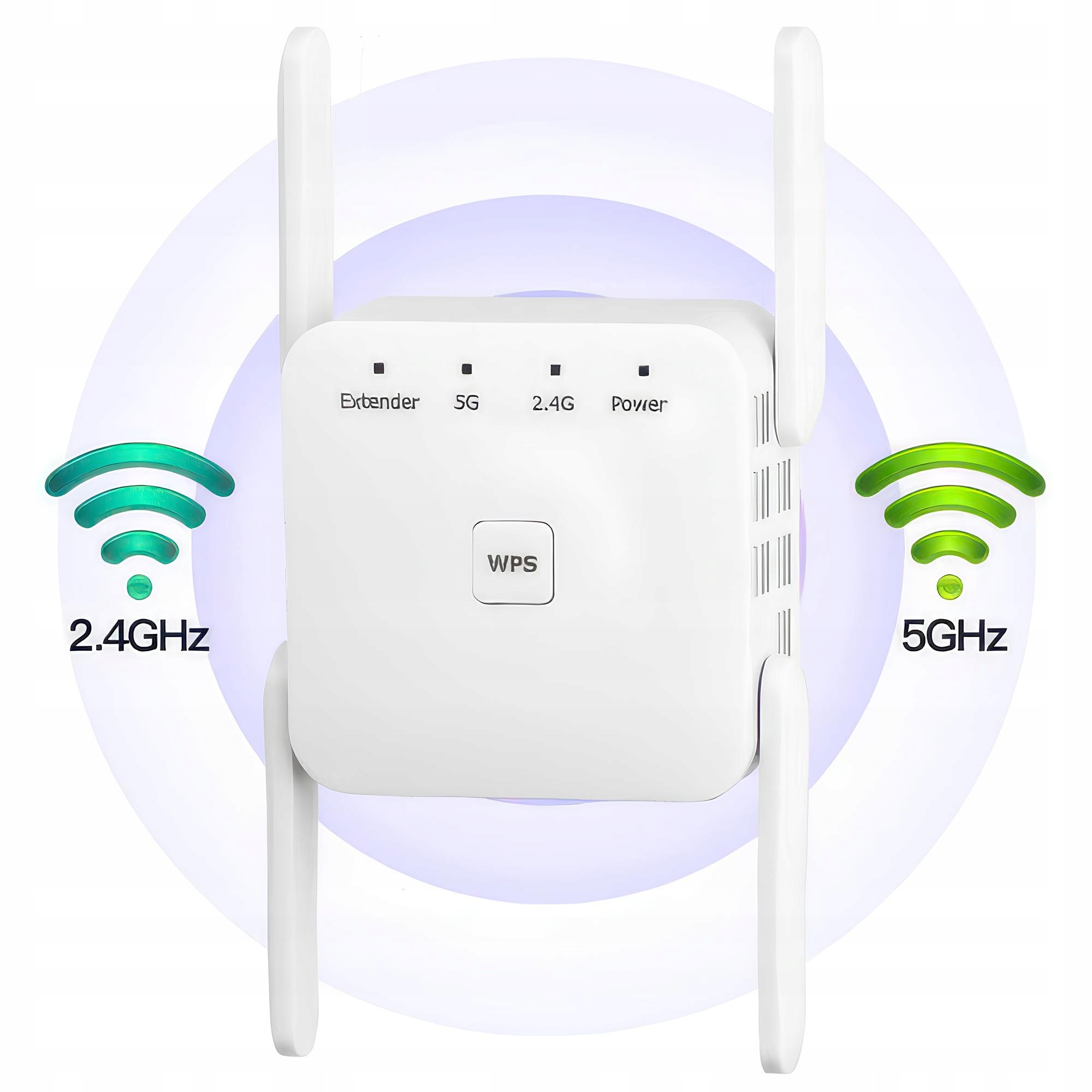 WiFi zesilovač 1200 Mb/s Dual Band 2,4/5 GHz 4 antény
