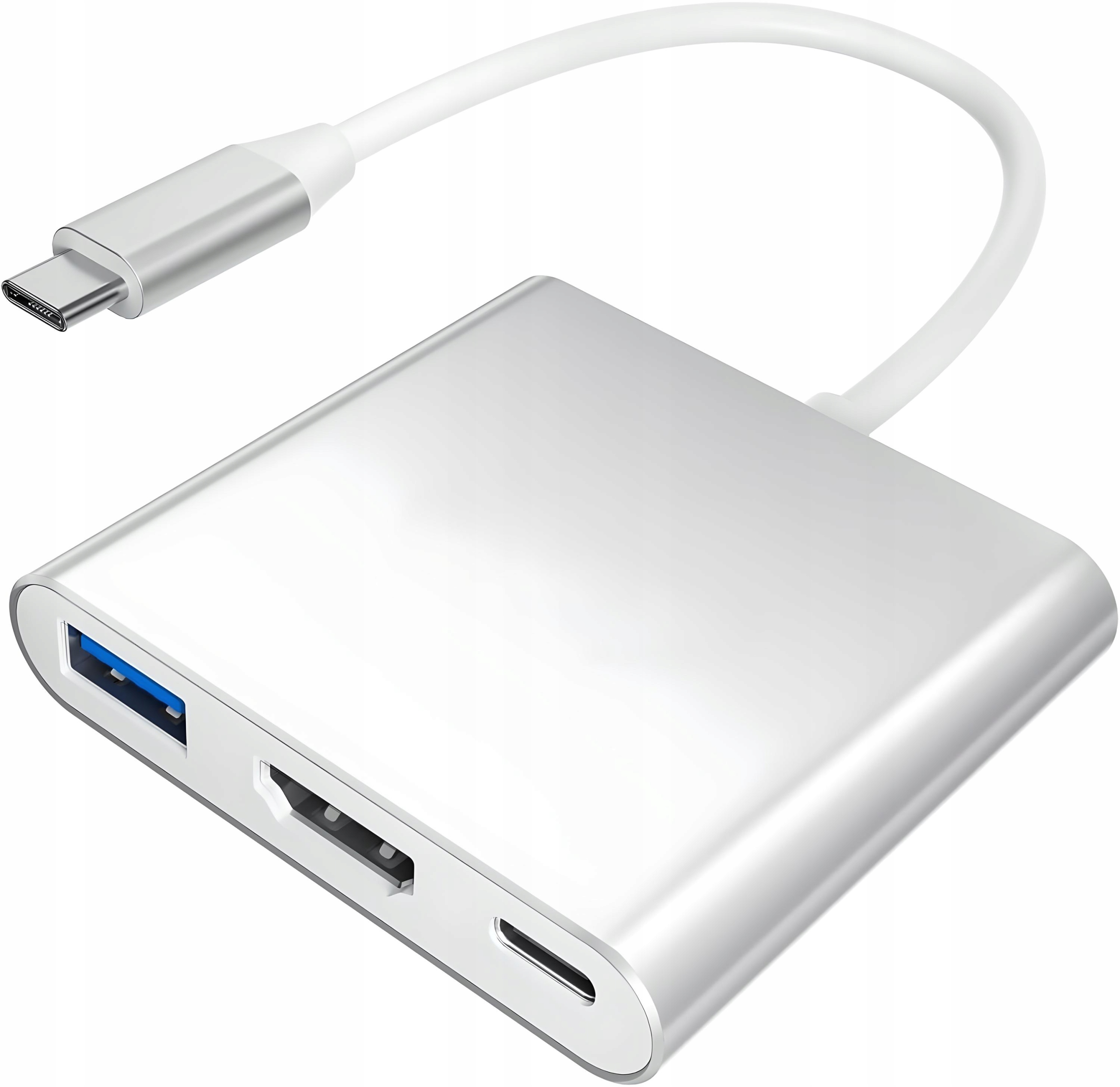 Adapter Usb C Hdmi Usb 3.0 Pd Przejściówka Hub do MacBook smartfona laptopa