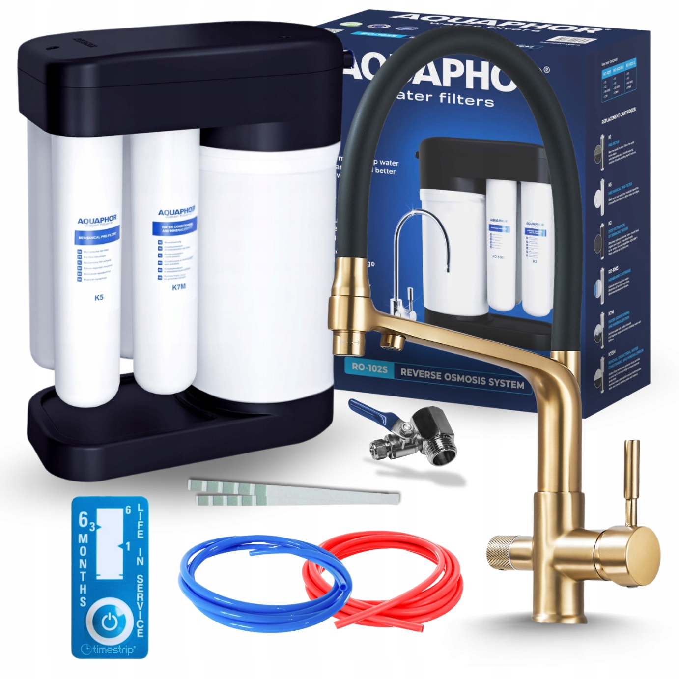 Kuchynská Batéria, Brúsené Zlato A Filter Reverznej Osmózy Pod Umývadlo Pzh