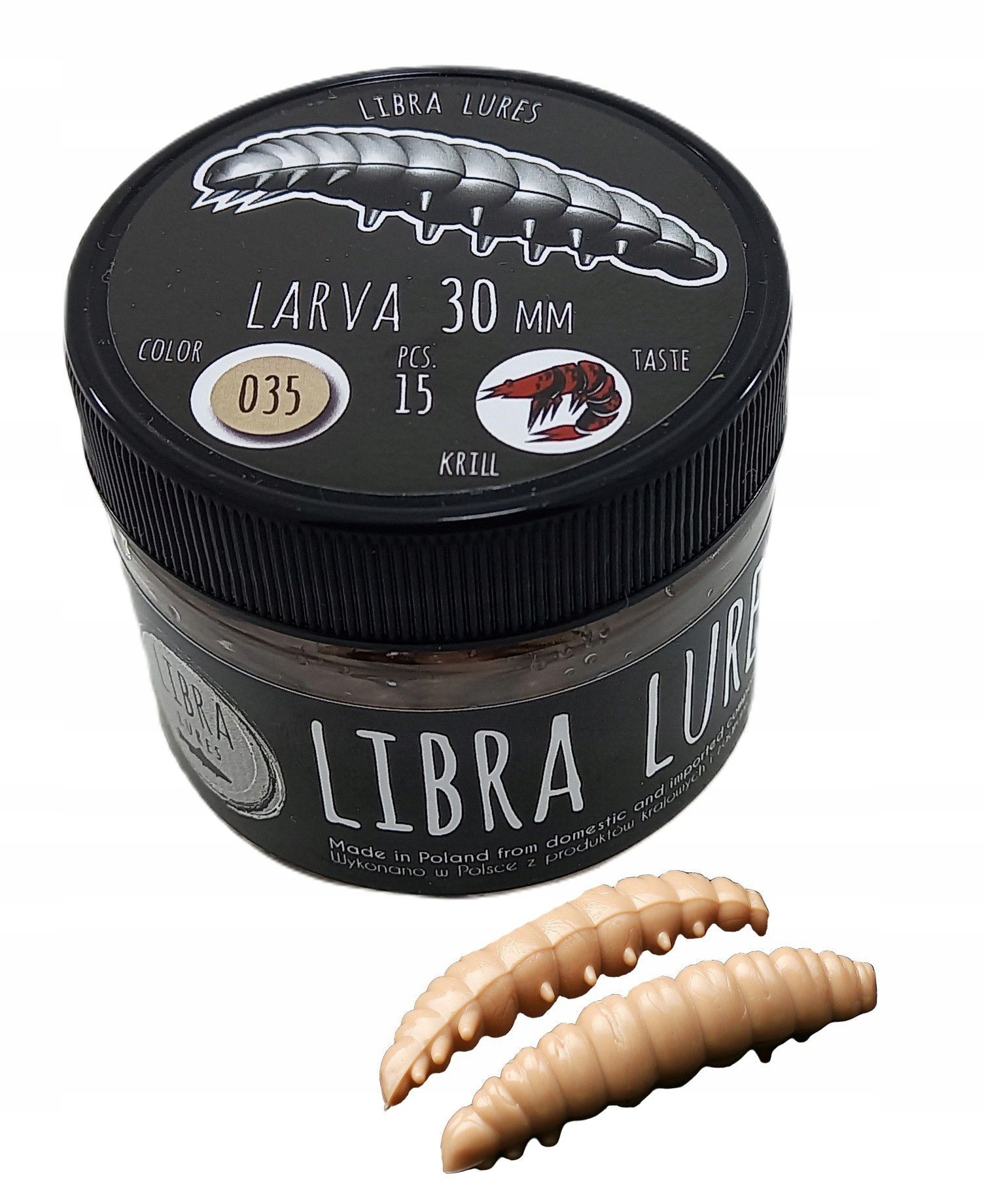 Libra Lures Larva 035 Pellets Kryl 3,5cm słoik Długość (cm): 3.5, Smak: Kry