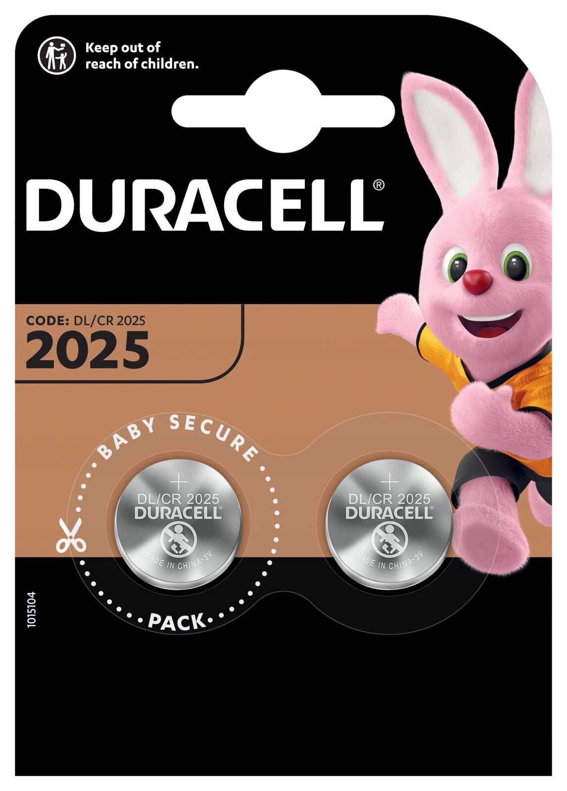 

2 Baterie litowe Duracell CR2025 DL2025 3V Blister