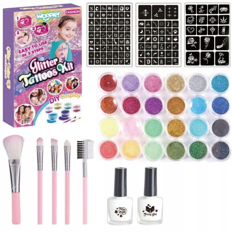 

Duży Zestaw Do Tatuaży Szablony Tatuaże Brokatowe