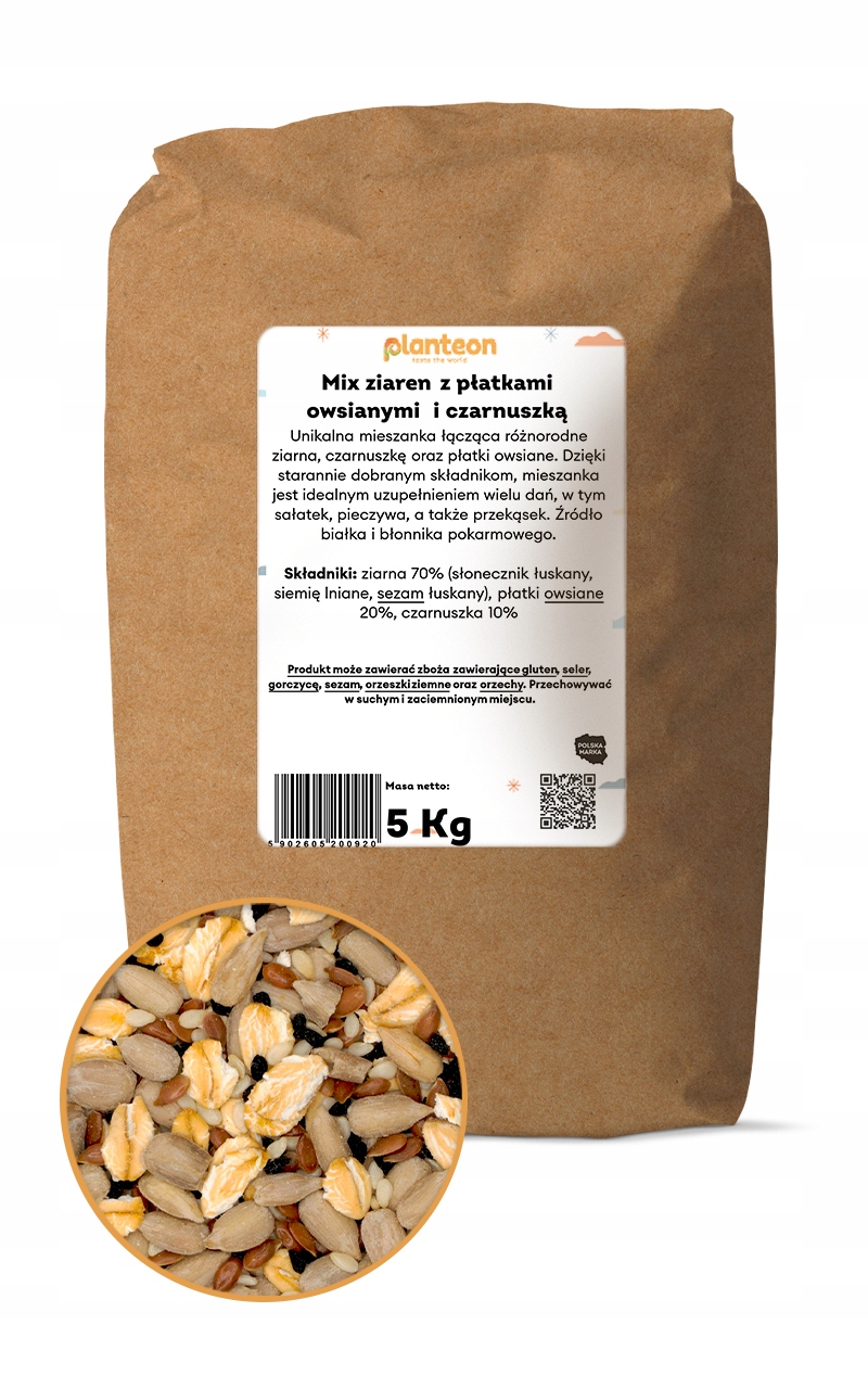 Levně Mix zrn s ovesnými vločkami a černuchou 5 kg