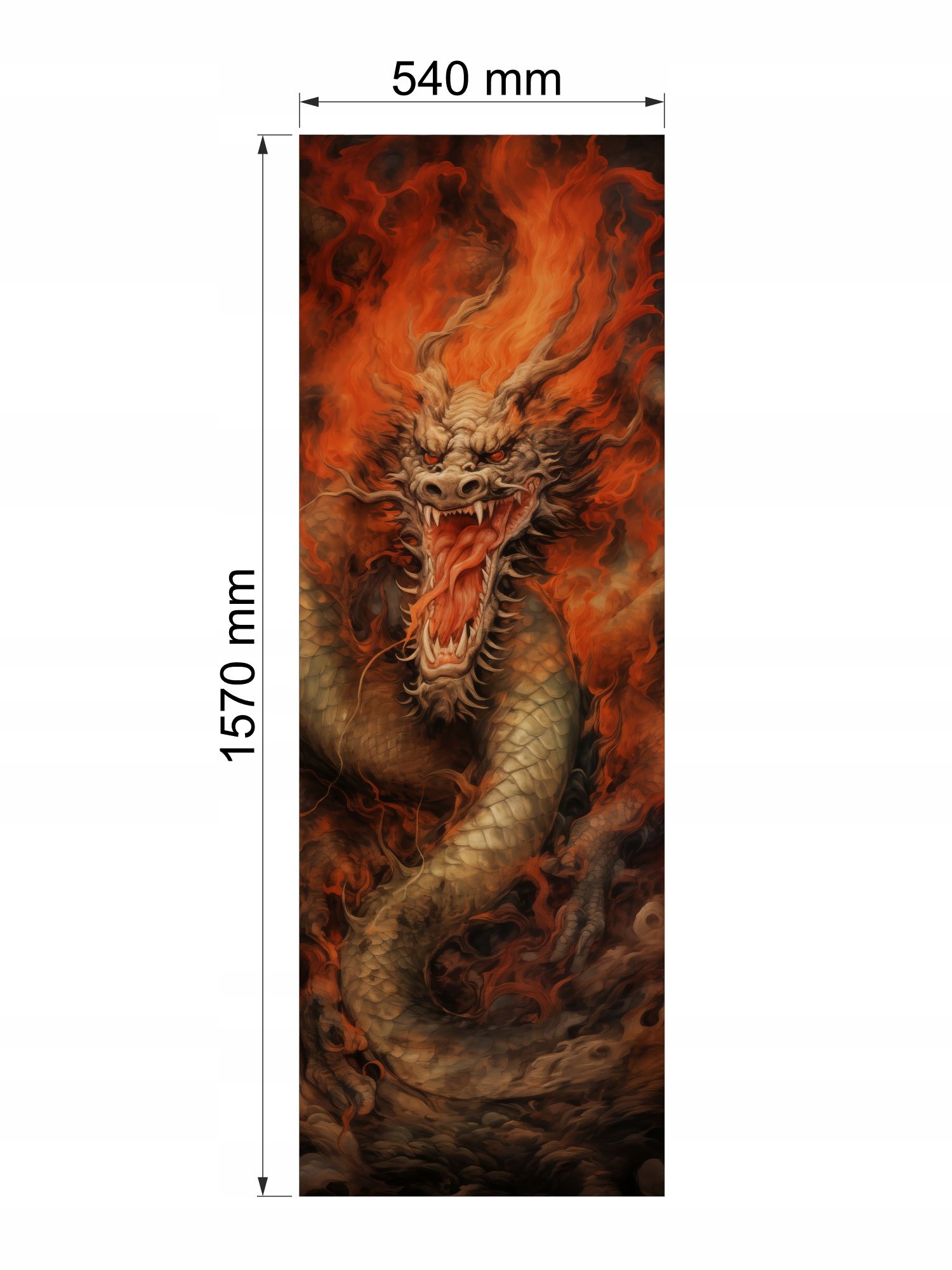 Grzejnik z OBRAZEM ART BIG29. 545x1570 Wysokość 1570 mm