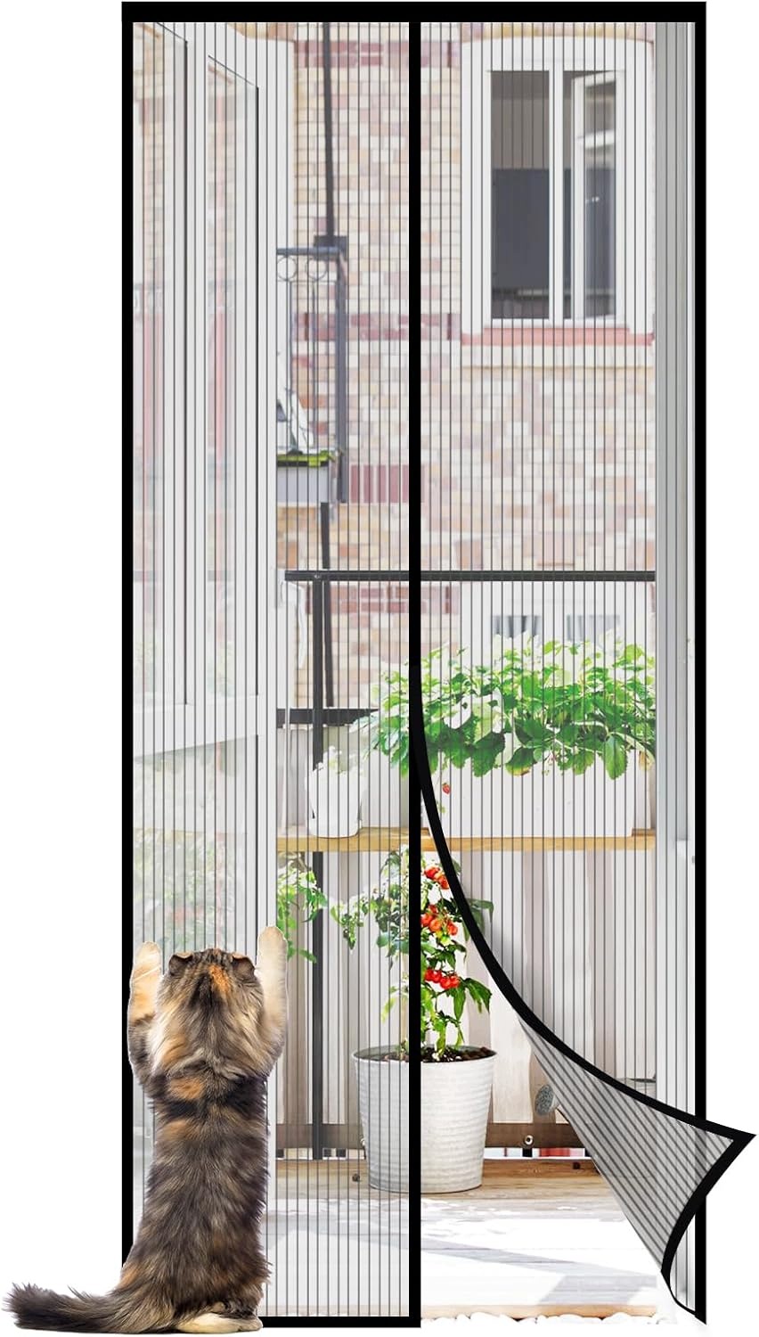 Moskytiéra Sekey 200x220 černá magnetická síť na dveře bez vrtání