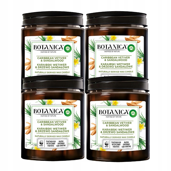 

Świeca zapachowa Air Wick Botanica Vetiver x4