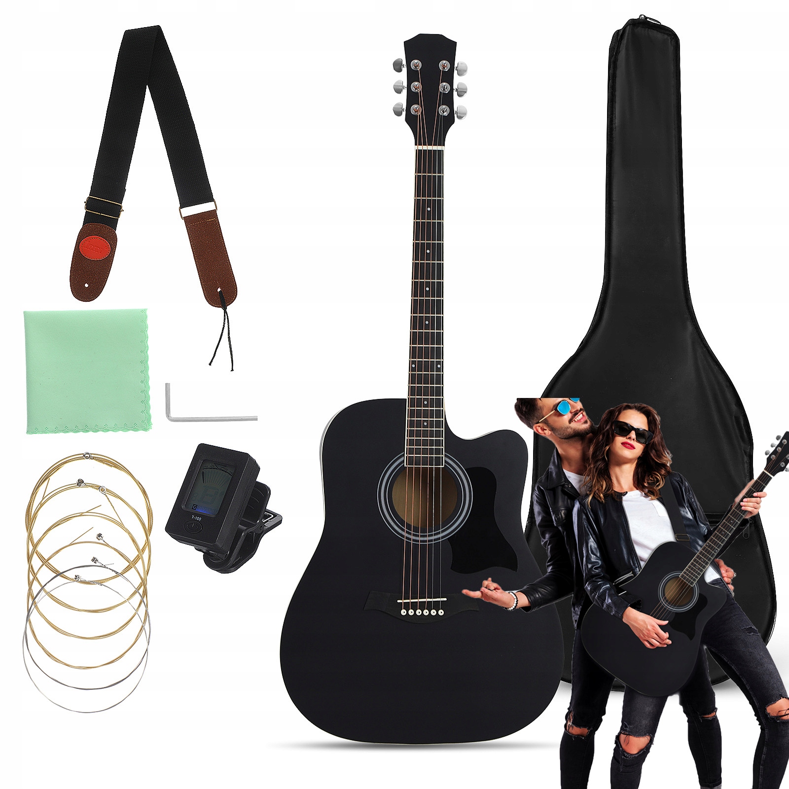 41palcová Klasická Akustická Kytara Pro Začátečníky Příslušenství