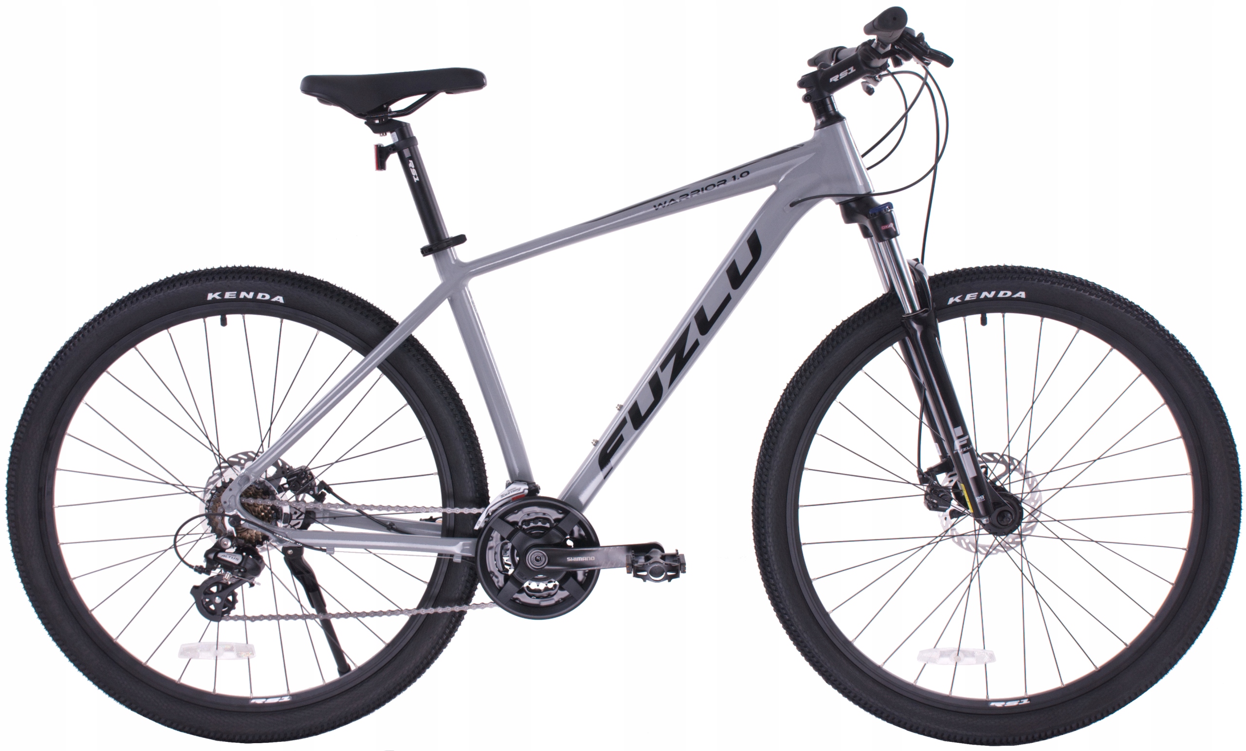 Rower górski 29” Fuzlu Warrior 1.0 19" jasnoszaro-czarny połysk