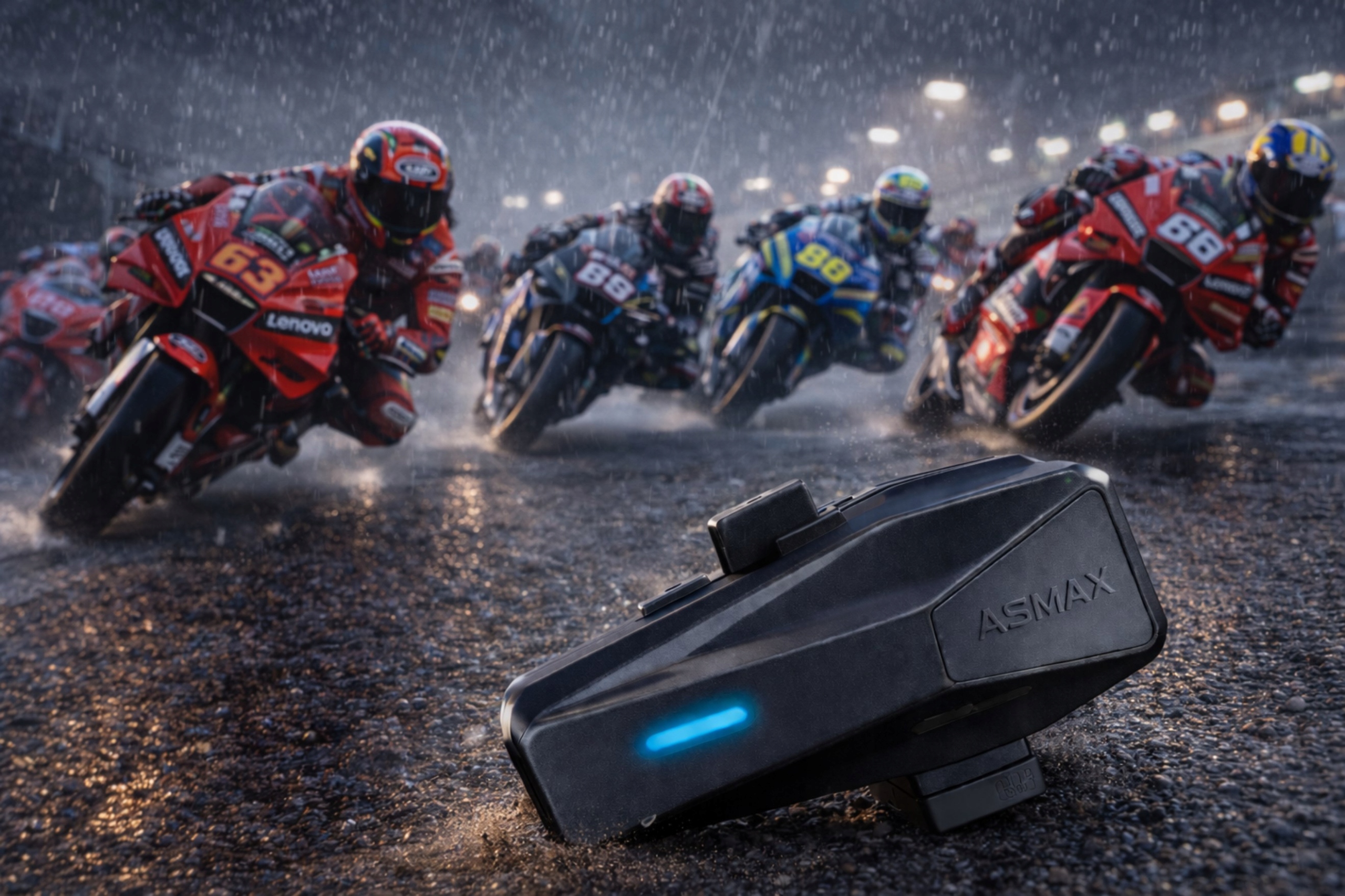 Interkom motocyklowy Bluetooth 5.4 do kasku Mesh 8 osób 8km ANC 160 km/h FM