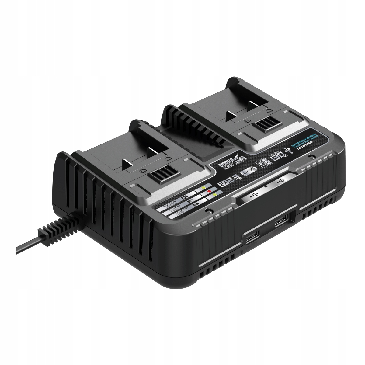 

Ładowarka Podwójna Dedra Sas+all DED7038V