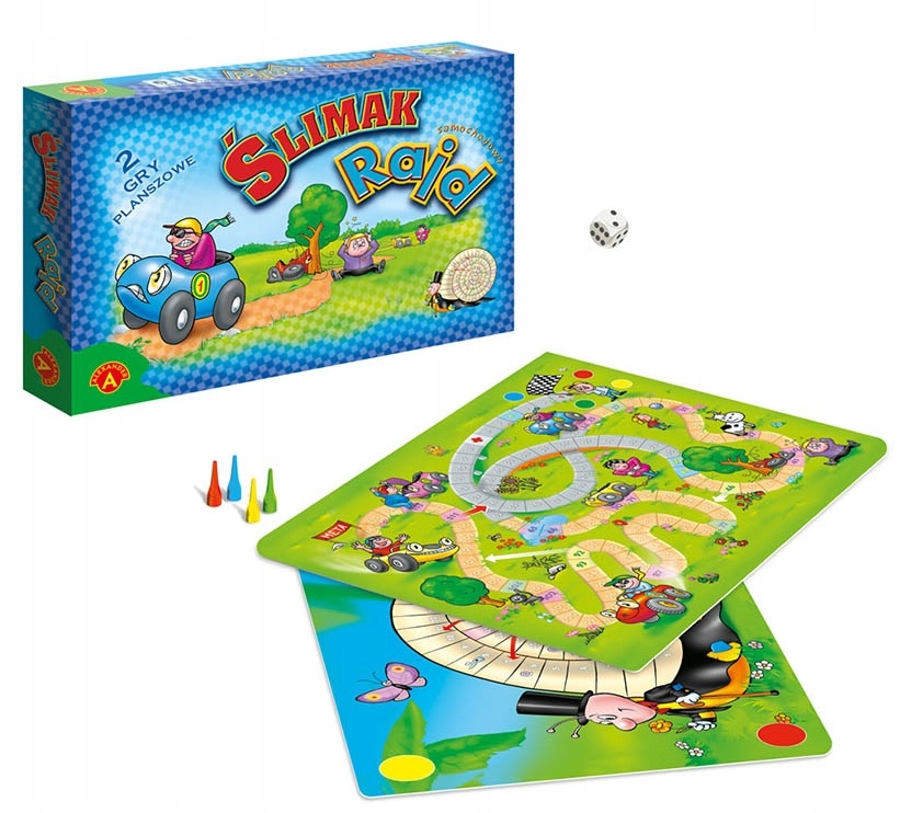 Ślimak Raid gra planszowa 2w1 planszówki Alexander edukacyjna rodzinna 0498