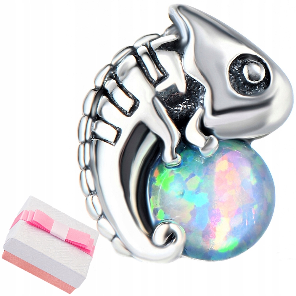 

Charms Kameleon Zawieszka Srebrna Gekon Beads 925