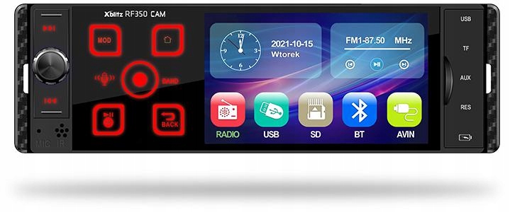 Autorádio Xbiltz RF350 S Cúvacou Kamerou A Diaľkovým Ovládaním