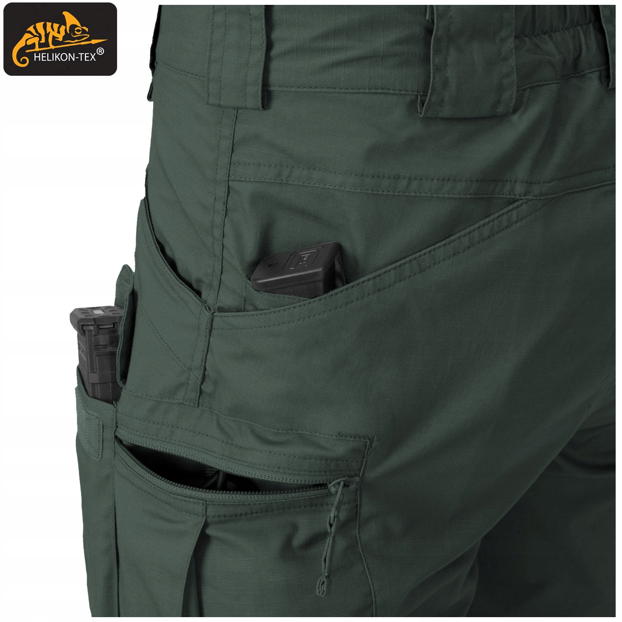 SPODENKI KRÓTKIE MESKIE BÓJOWKI HELIKON UTS 11 WOJSKOWE Jungle Green S Kolor zielony