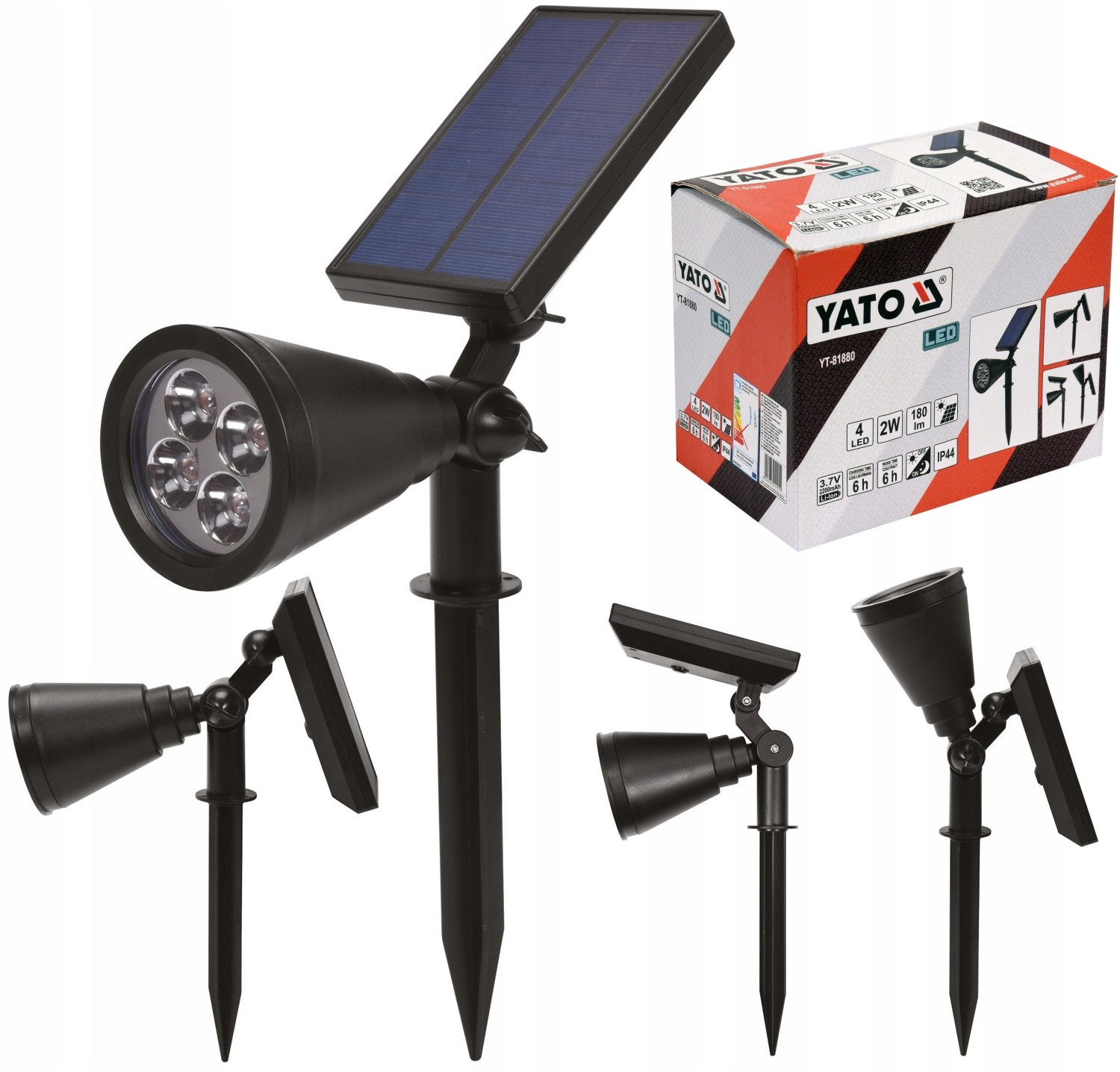 

Yato Reflektor Led Solarny 2W Lampa Wbijana
