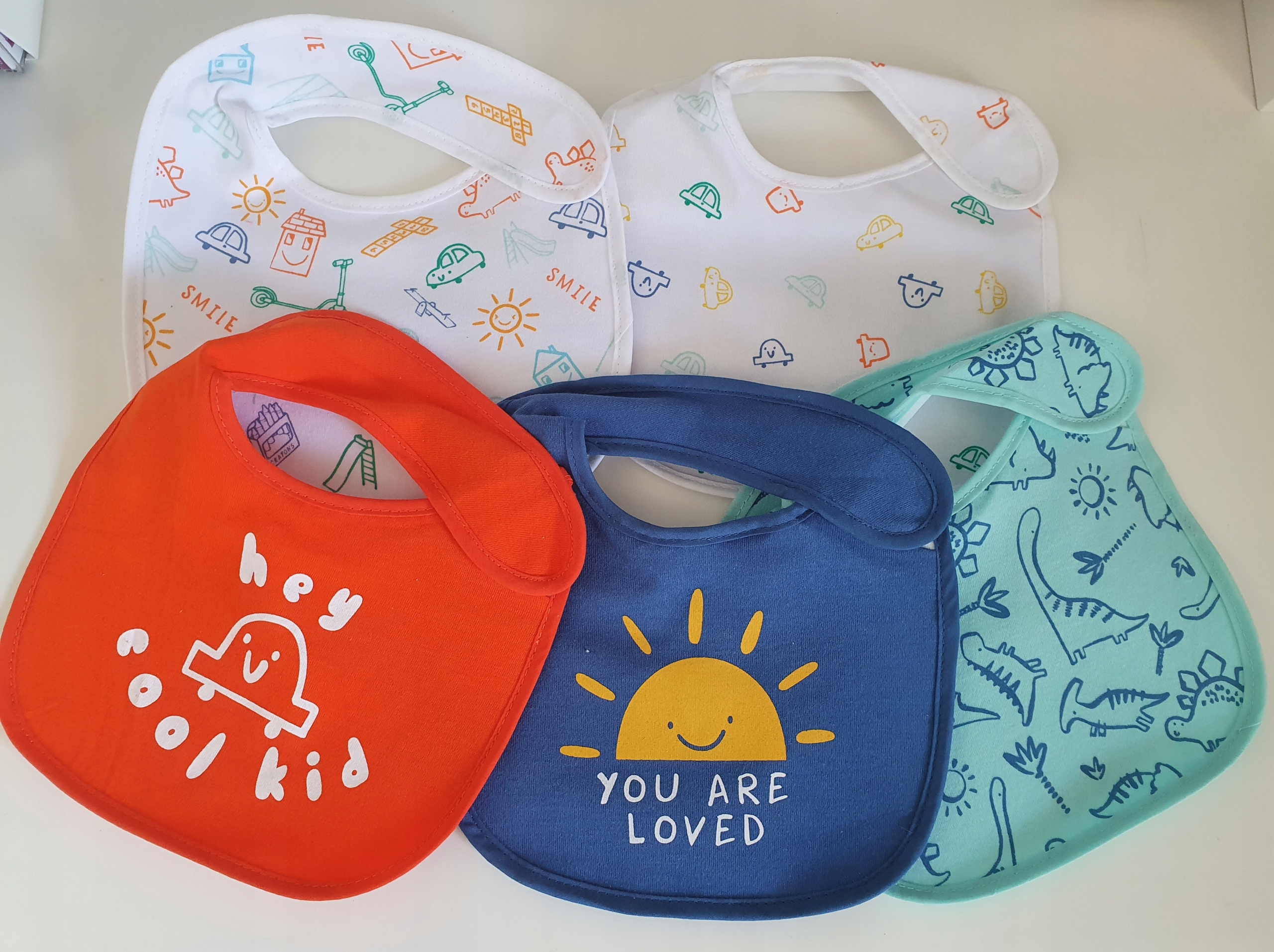 PRIMARK Śliniaczek Śliniak 5szt 68 74 PEVA Słońce