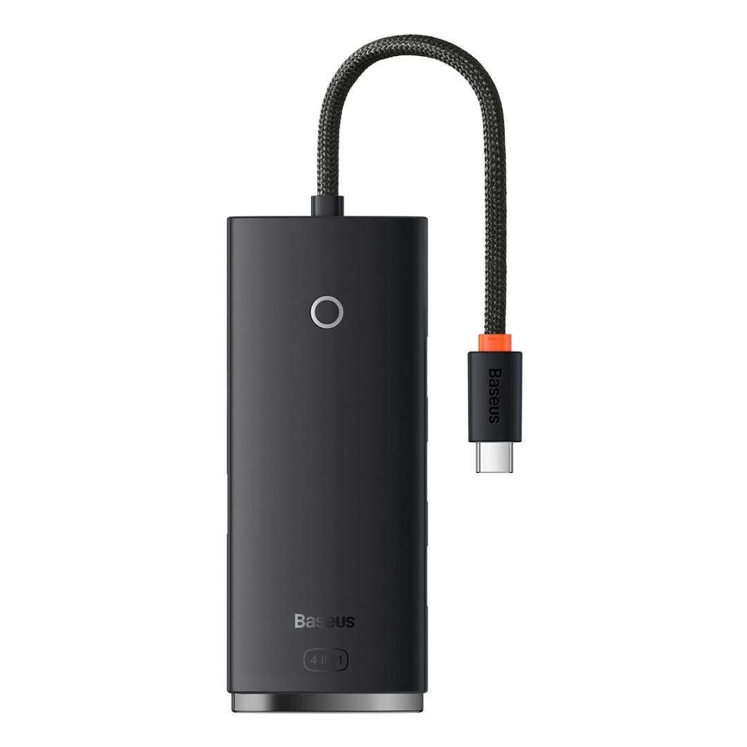 Baseus Lite Series przejściówka Hub Usb Typ C 4x Usb 3.0 25cm czarny (wkq