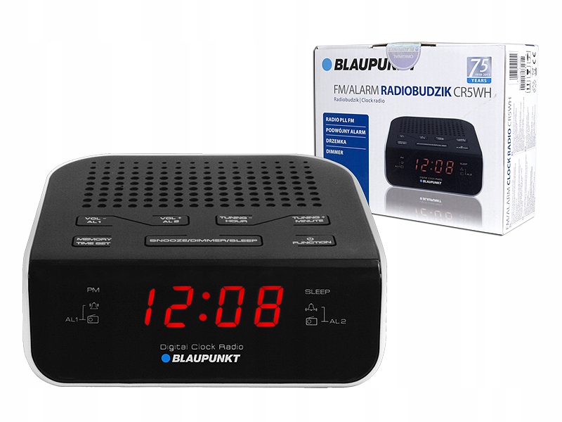 Radiobudzik Blaupunkt CR5WH czarno-biały EAN (GTIN) 5901750500251