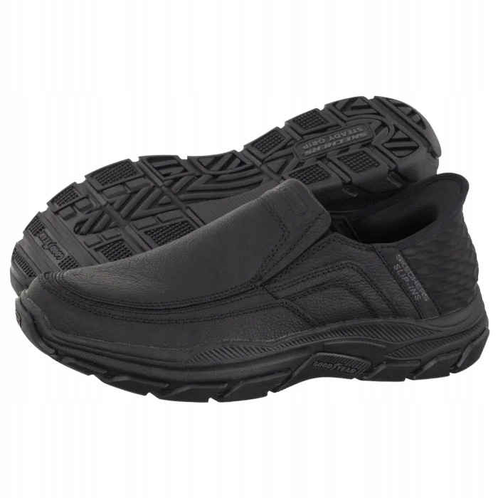 Pánské polobotky Skechers Respected Elgin Slip Black 204810 černé