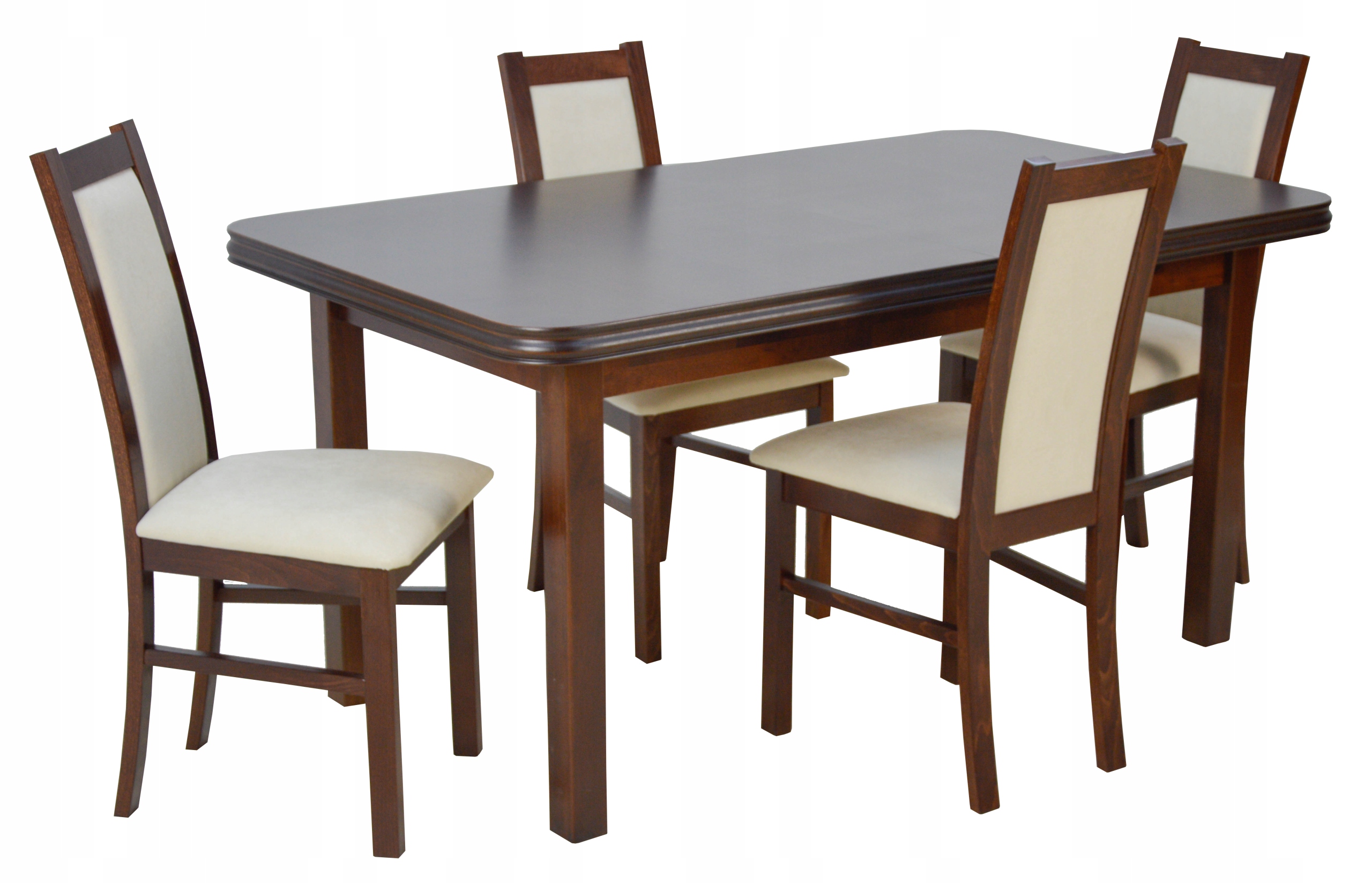 Stół rozkładany 90x160/200 Fornir 4 krzesła z buku