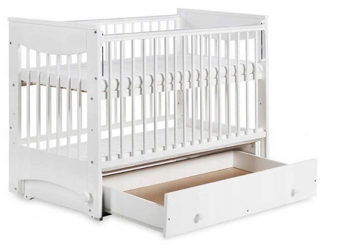 Klups łóżeczko kołyska luna Z OP bokiem I szufladą Kod producenta KLUPS_198