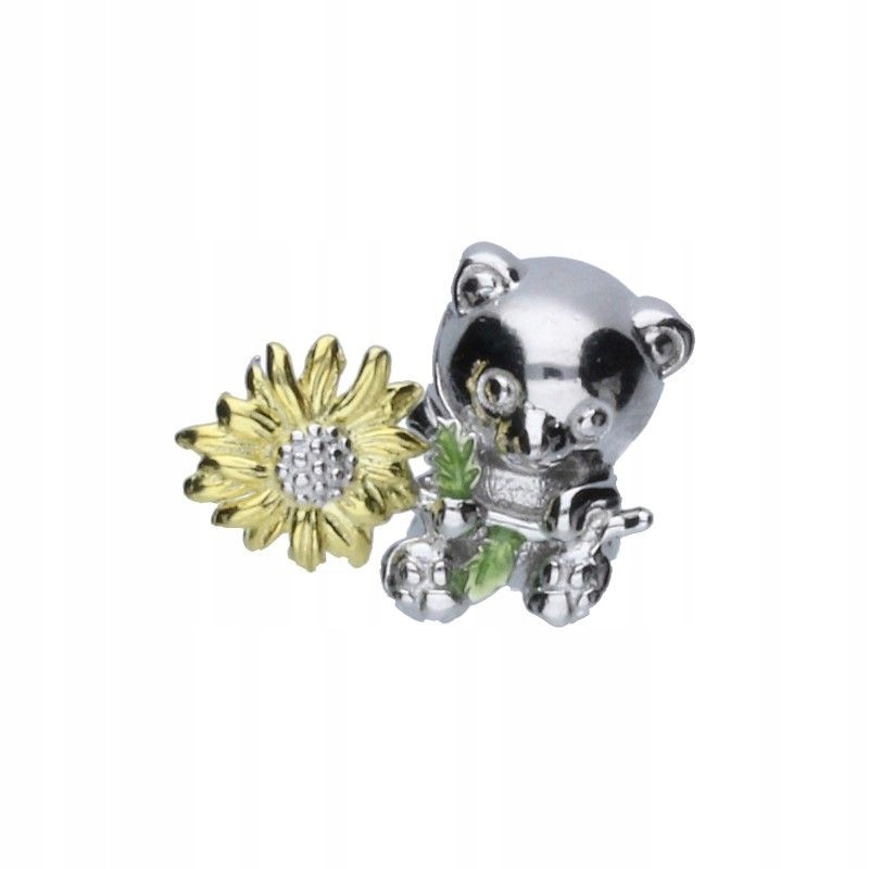 Přívěsek Medvídek Bead 925 Stříbro, smaltovaný, vhodný na Náramky 3 mm 2.99 g