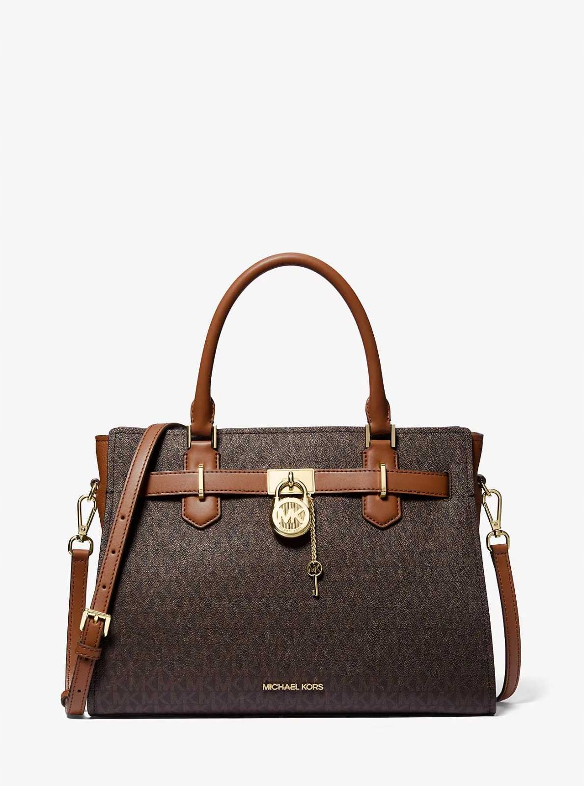 Michael Kors dámská kabelka Hamilton hnědá logová