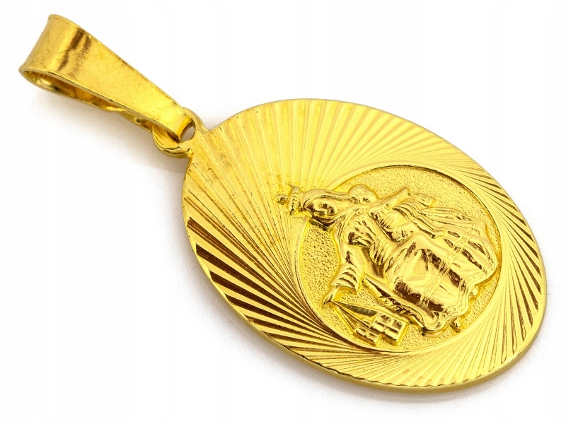 Pozlacený oboustranný medailon 925 Matka Boží váha 3.96 g Stříbro Šperky