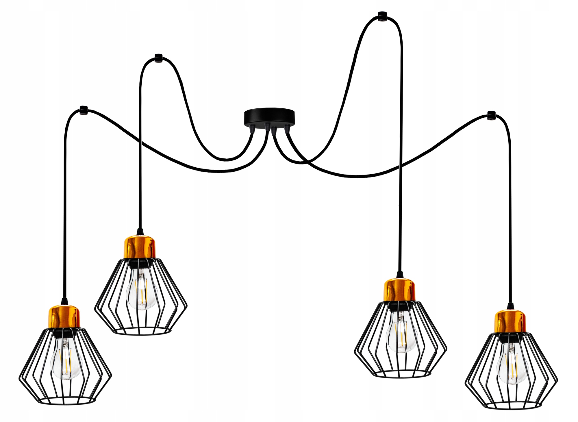 

Lampa Wisząca Sufitowa Żyrandol Pająk Edison Loft