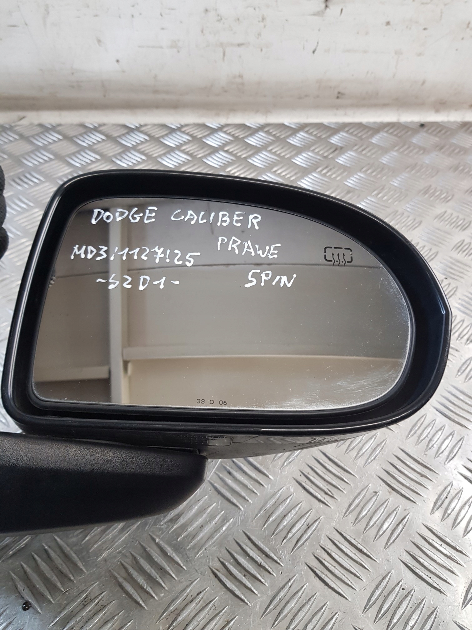 mirror right 5PIN DODGE CALIBER 06R- EUROPA