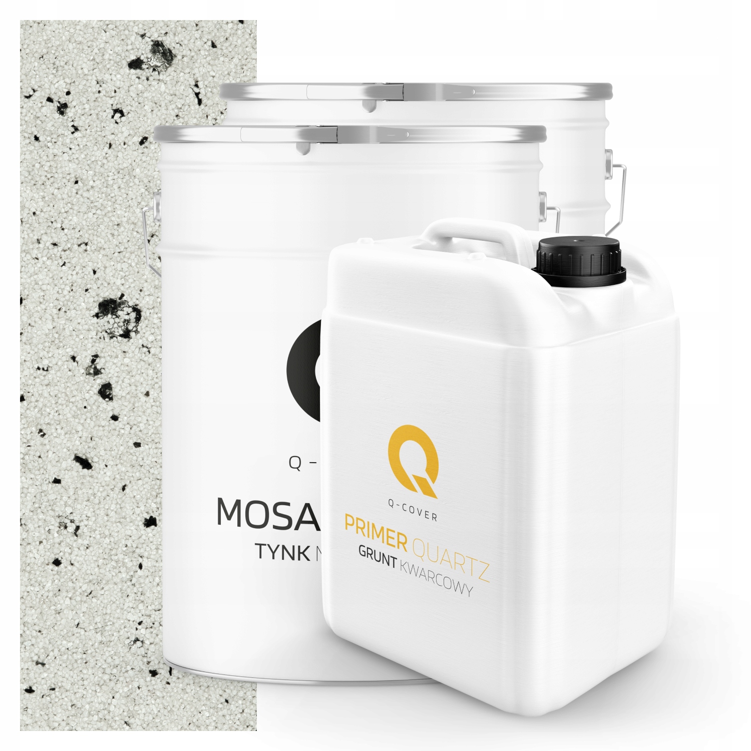 Mozaiková Omítka Bílá S Černou Mikou M02 Pryskyřičná Vnější 2x 25KG Zemina