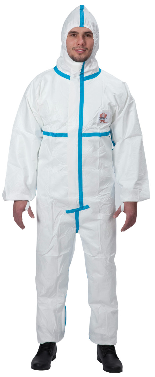 Kombinezon ochronny Protec Plus oklejane szwy chemiczny biologiczny L