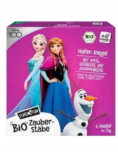 3xOvesné tyčinky jablko-jahoda-černý rybíz Bio 6x23 g Ledové království