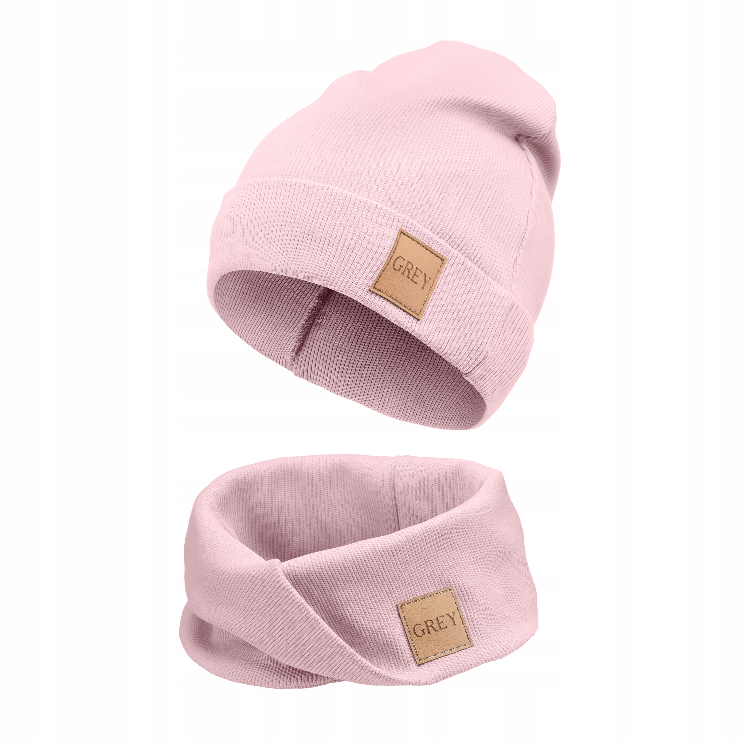 

Czapka i komin niemowlak zestaw prążek 38-40 Xs