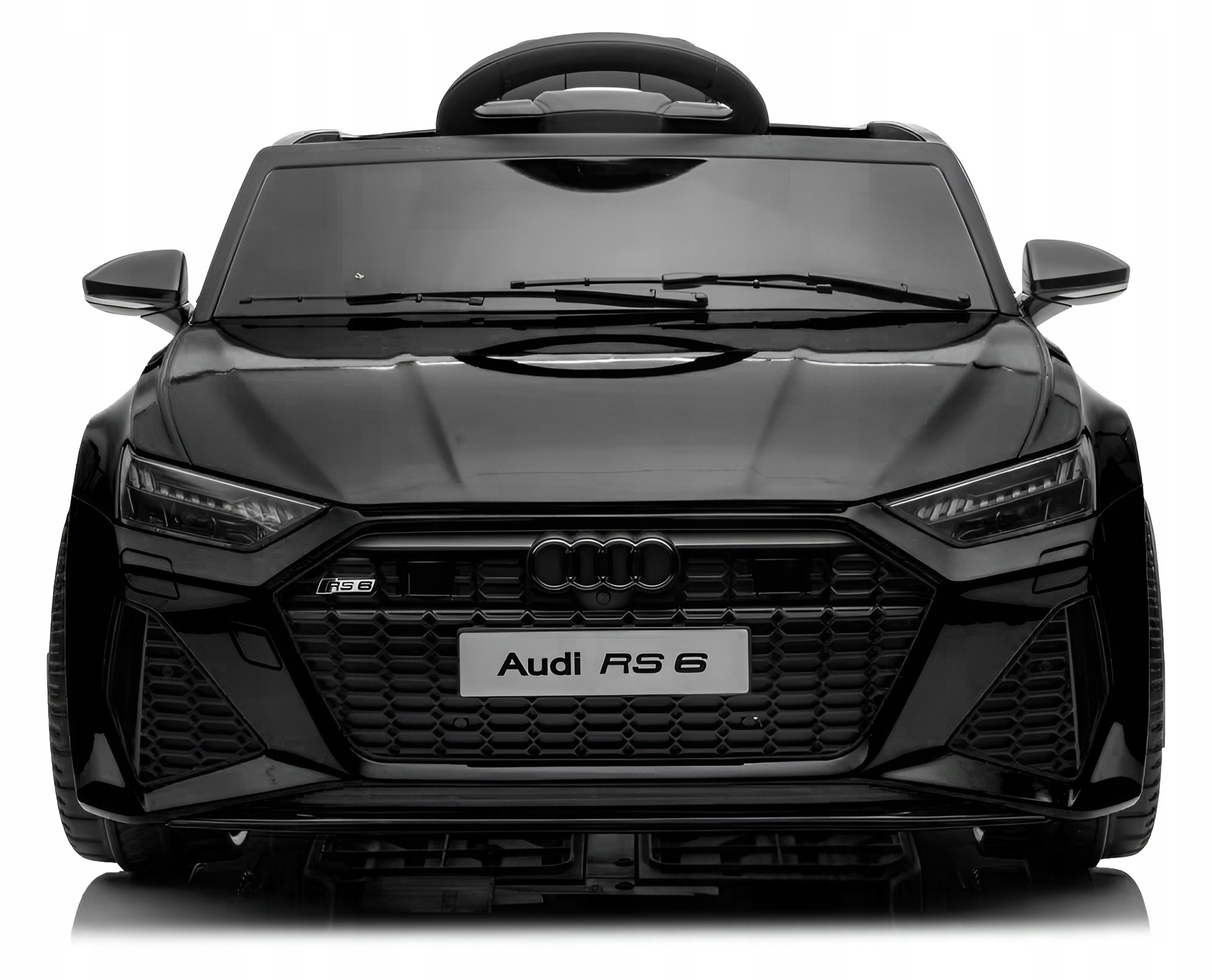 Auto akumulator 4x4 100W skóra pilot EVA samochód dzieci AUDI RS6 czarny
