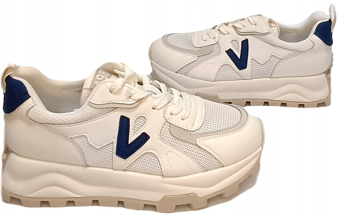 Polobotky Tenisky síťované kůže platforma T.sokolski w24-460 béžová r36