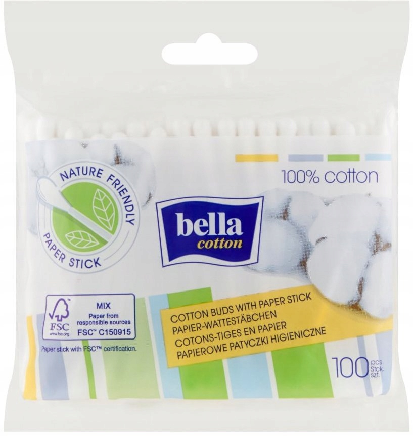 

Bella Cotton Patyczki Higieniczne Zapas 100 Szt