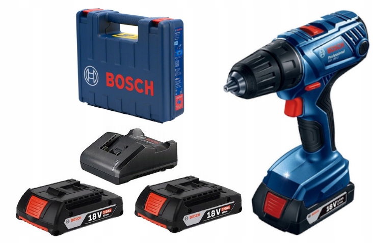Wiertarko-wkrętarka Bosch Professional Gsr 180LI 2 x 2,0 Ah 2AKU Walizka