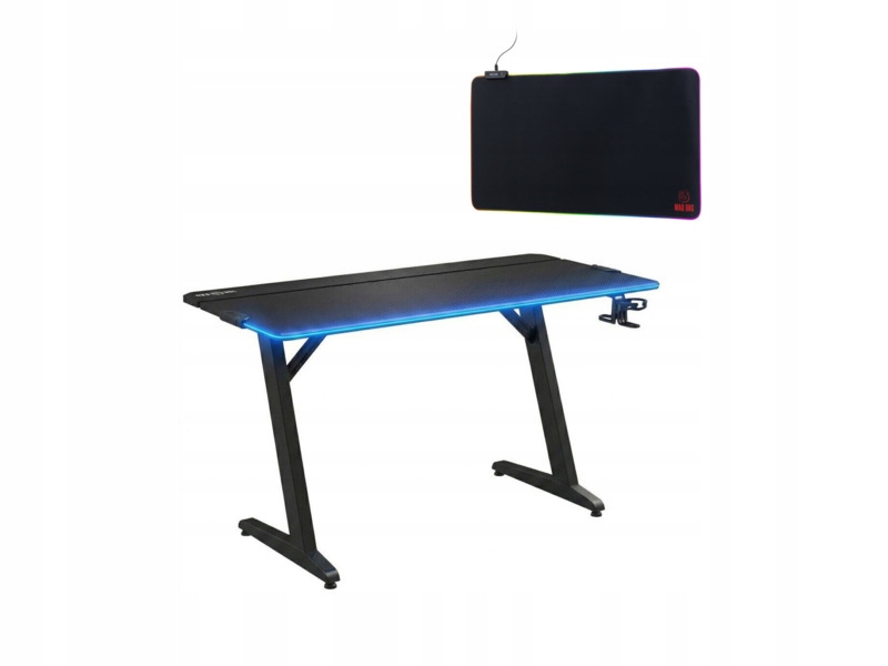 Biurko gamingowe Mad Dog GD200K Czarny Podkładka Mad Dog GMPR702 Rgb XXL