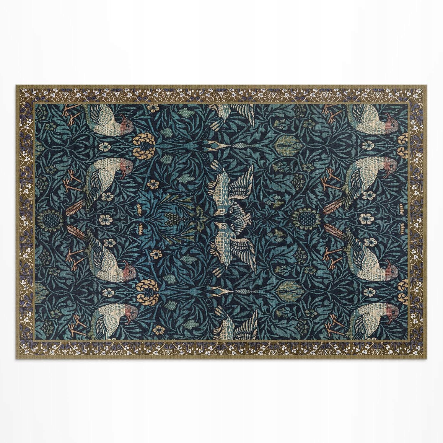 Vinylový venkovní chodník Rozměr: 120 x 80 cm Pták na poli William Morris