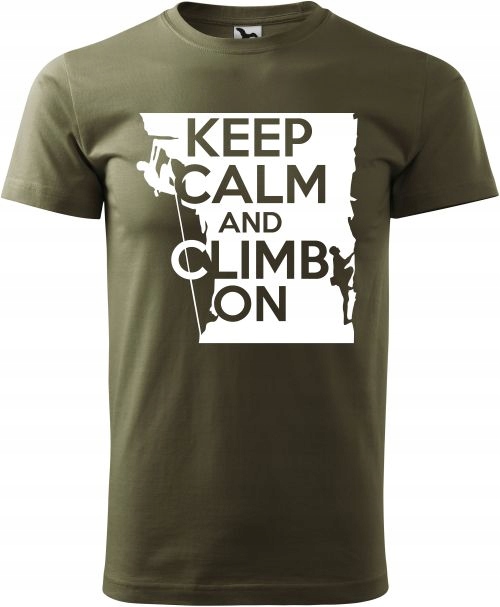 

Męska koszulka Wspinacz Wspinaczka Keep Calm Climb