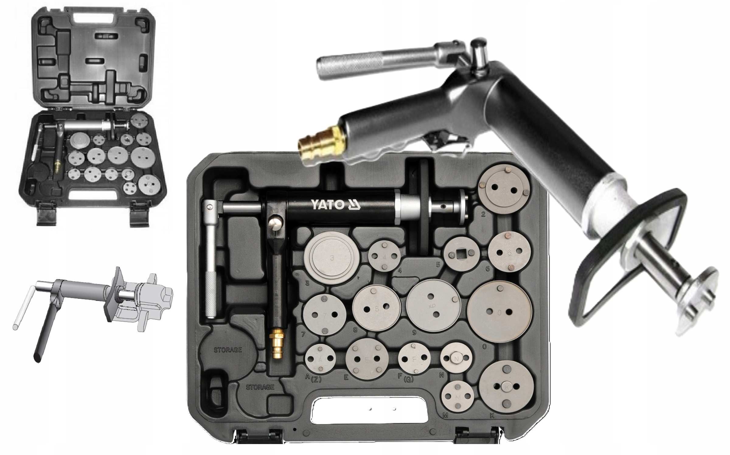 Pneumatické Separátory Pre Brzdové Strmene Piestov Yato YT-0671