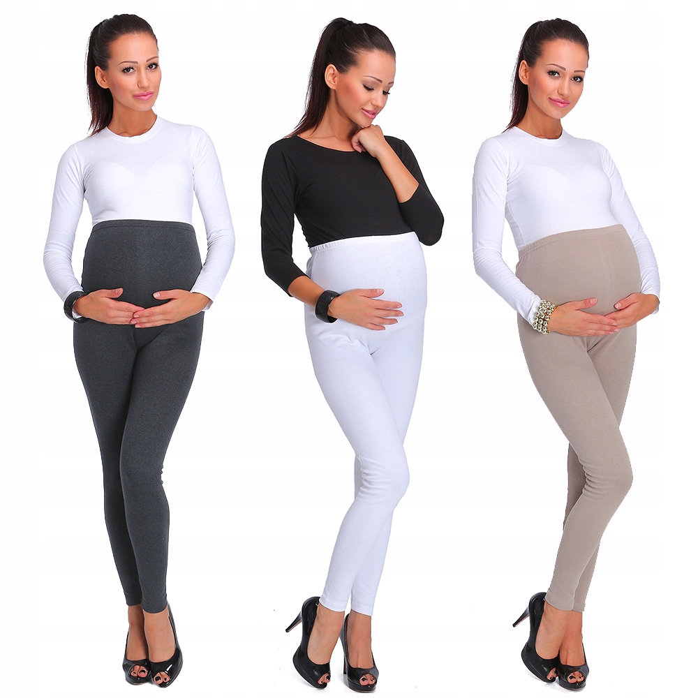 3X Těhotenské Pohodlné Legíny Zateplené Legíny PREG28