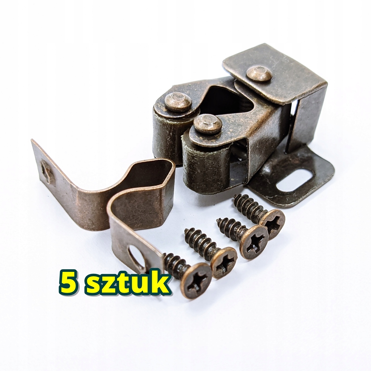 

5 x Zatrzask Meblowy Rolkowy Wciskany Do Drzwi