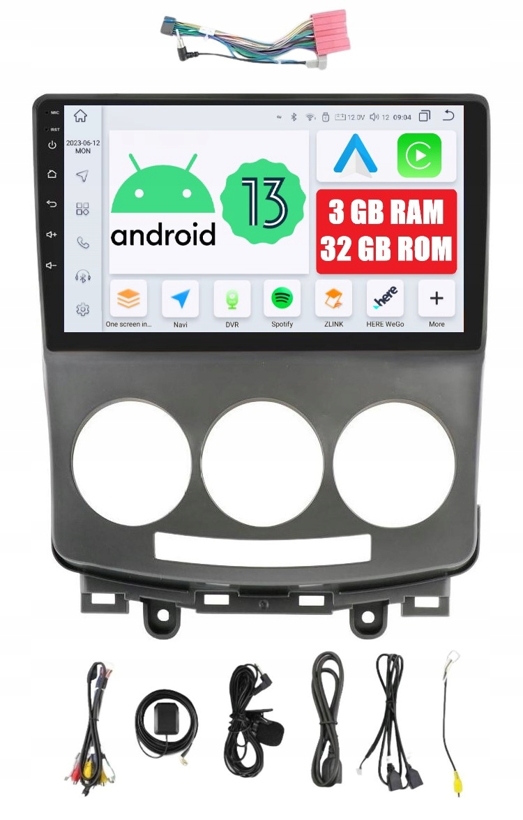 Navigácia Rádio 2DIN Android Mazda 5 A 1 Cr Carplay 3/32 Gb Dsp