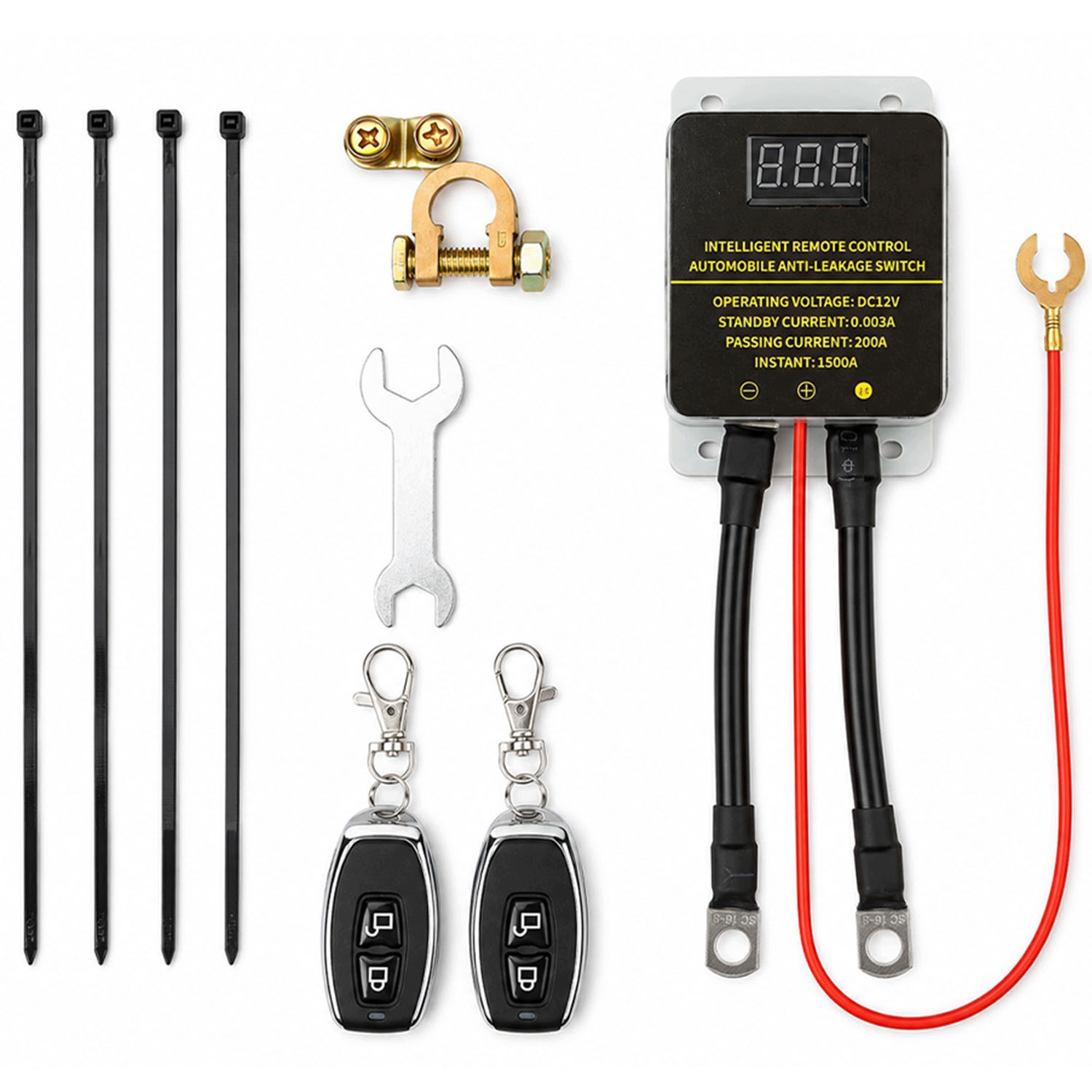 Vypínač Akumulátoru Automatický Dálkový Ovladač 2X Pilot 12V 200mah Led